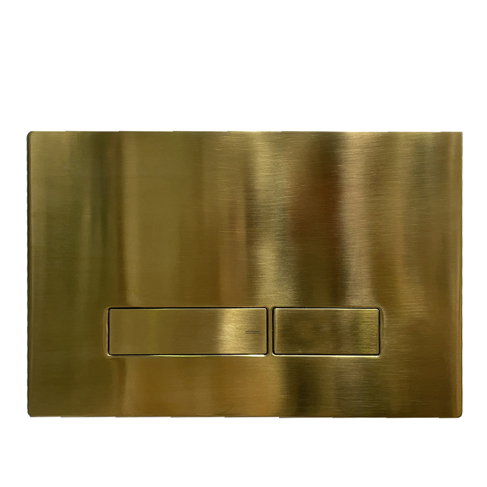 PLAQUE POUR WC SUSPENDU OR BROSSE
