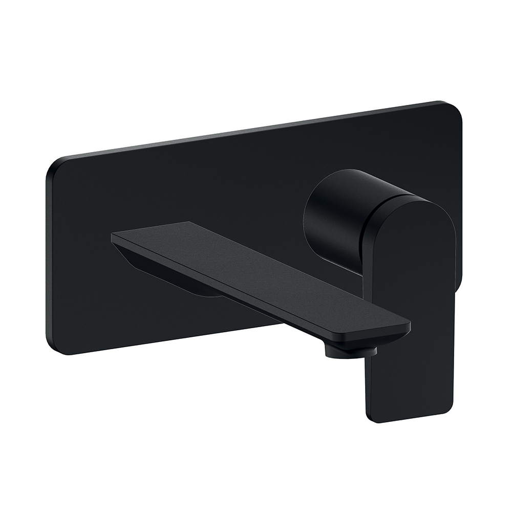 FAÇADE MITIGEUR LAVABO ENCASTRÉ AC PLAQUE BEC 185 MM BLACKMA