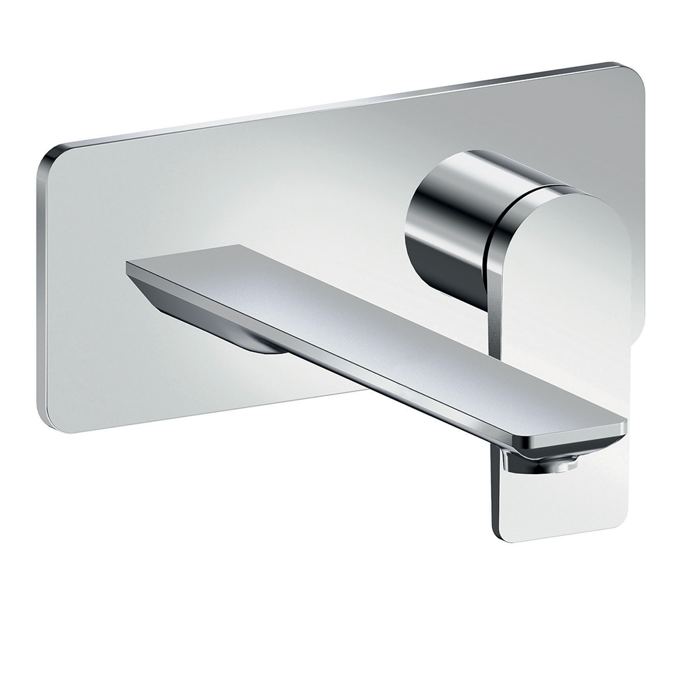 FAÇADE MITIGEUR LAVABO ENCASTRÉ AVEC PLAQUE BEC DE 225 MM