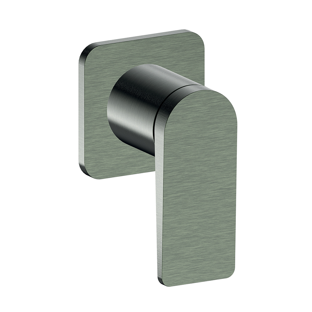 MITIGEUR DOUCHE BLADE ENCASTRE COMPLET CHROME NOIR BROSSE