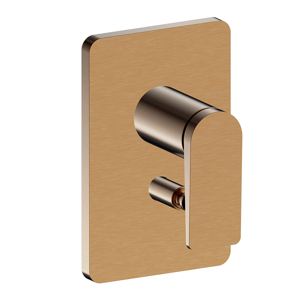 FACADE DOUCHE ENCASTREE MITIGEUR 2 SORTIES OR ROSE BROSSE