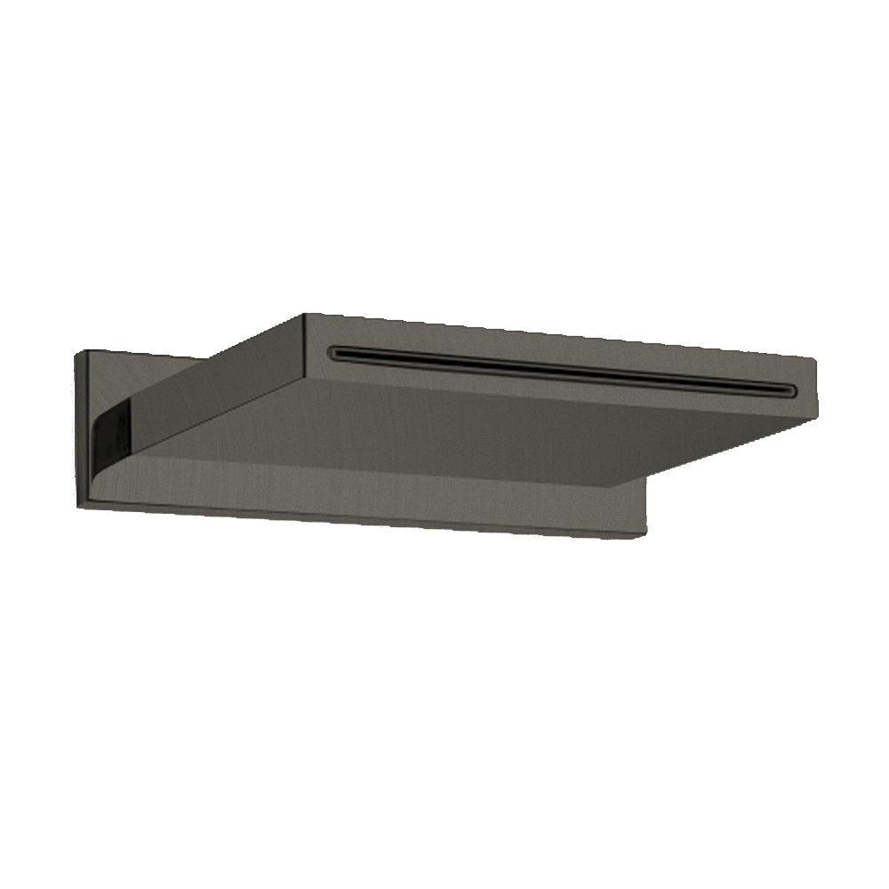 BEC MURAL CASCADE 20 CM SAILLIE 14 CM CHROME NOIR BROSSE