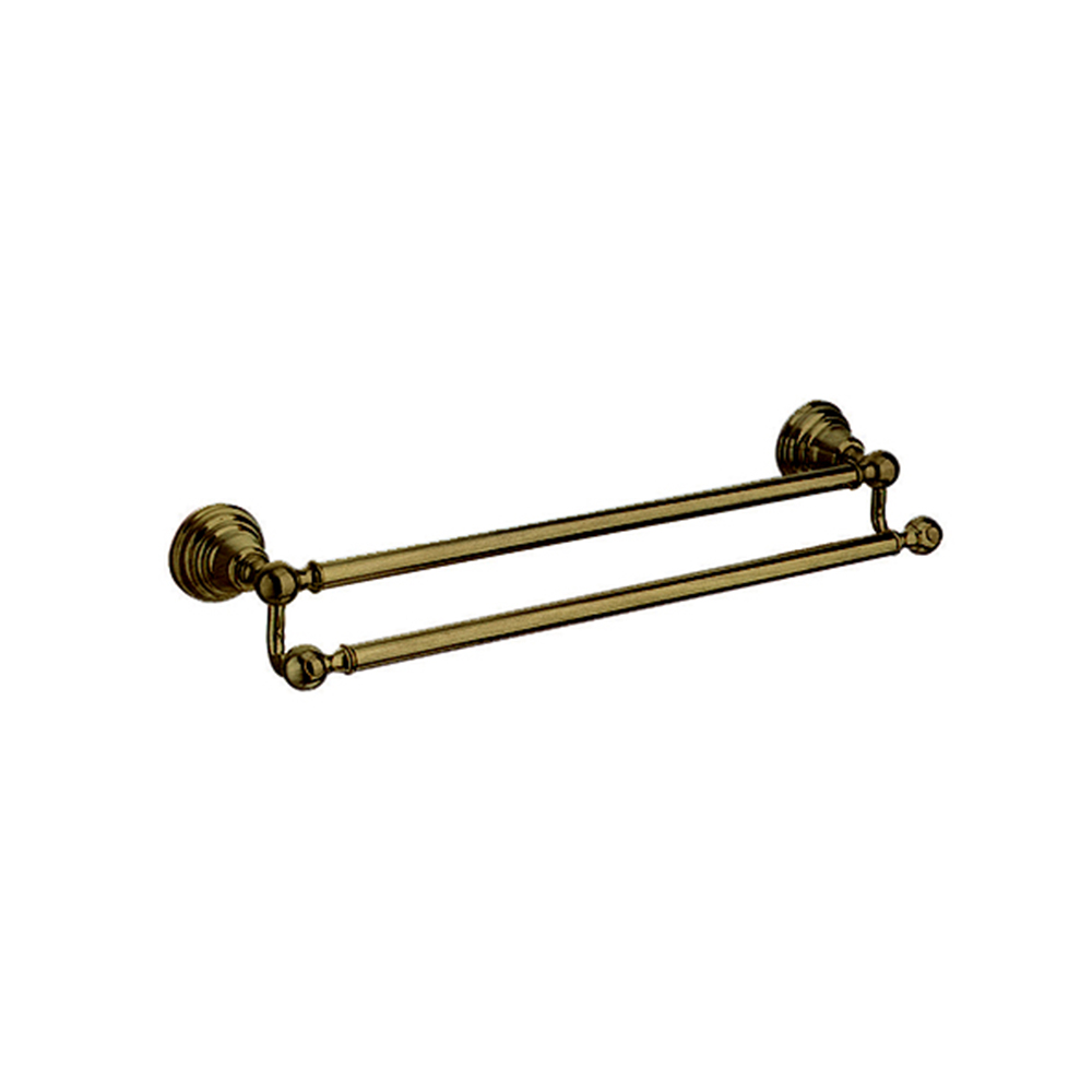 PORTE SERVIETTES DOUBLE 60CM MUSEO VIEUX BRONZE MAT