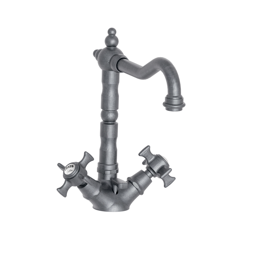 LAVABO CHAMBORD BEC POTENCE MOBILE METAL BROSSE +VIDAGE