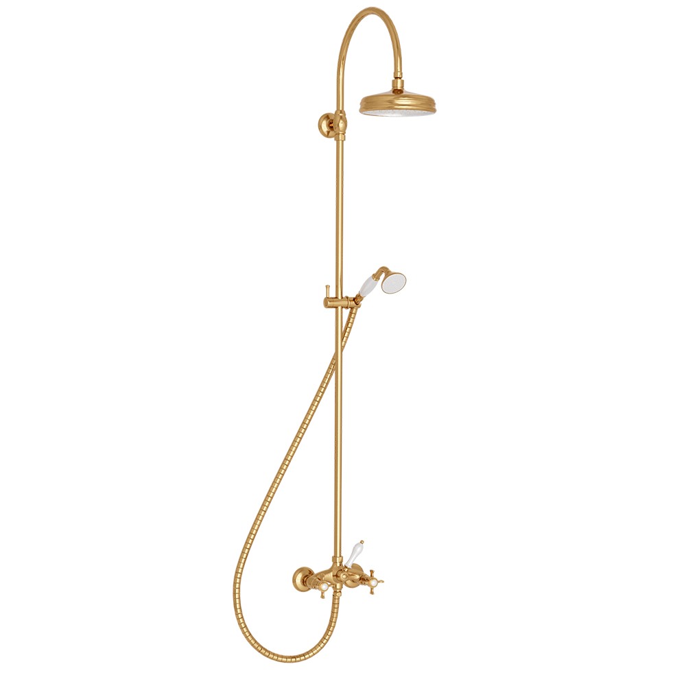 COLONNE DE DOUCHE CHAMBORD RETRO COMPLETE DORE PVD