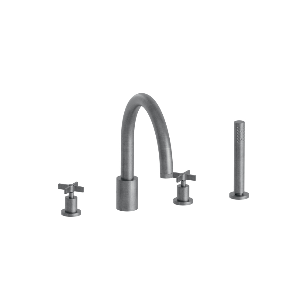 BAIN/DOUCHE CROSS ROAD 4 TROUS SUR GORGE METAL BROSSE***FIN