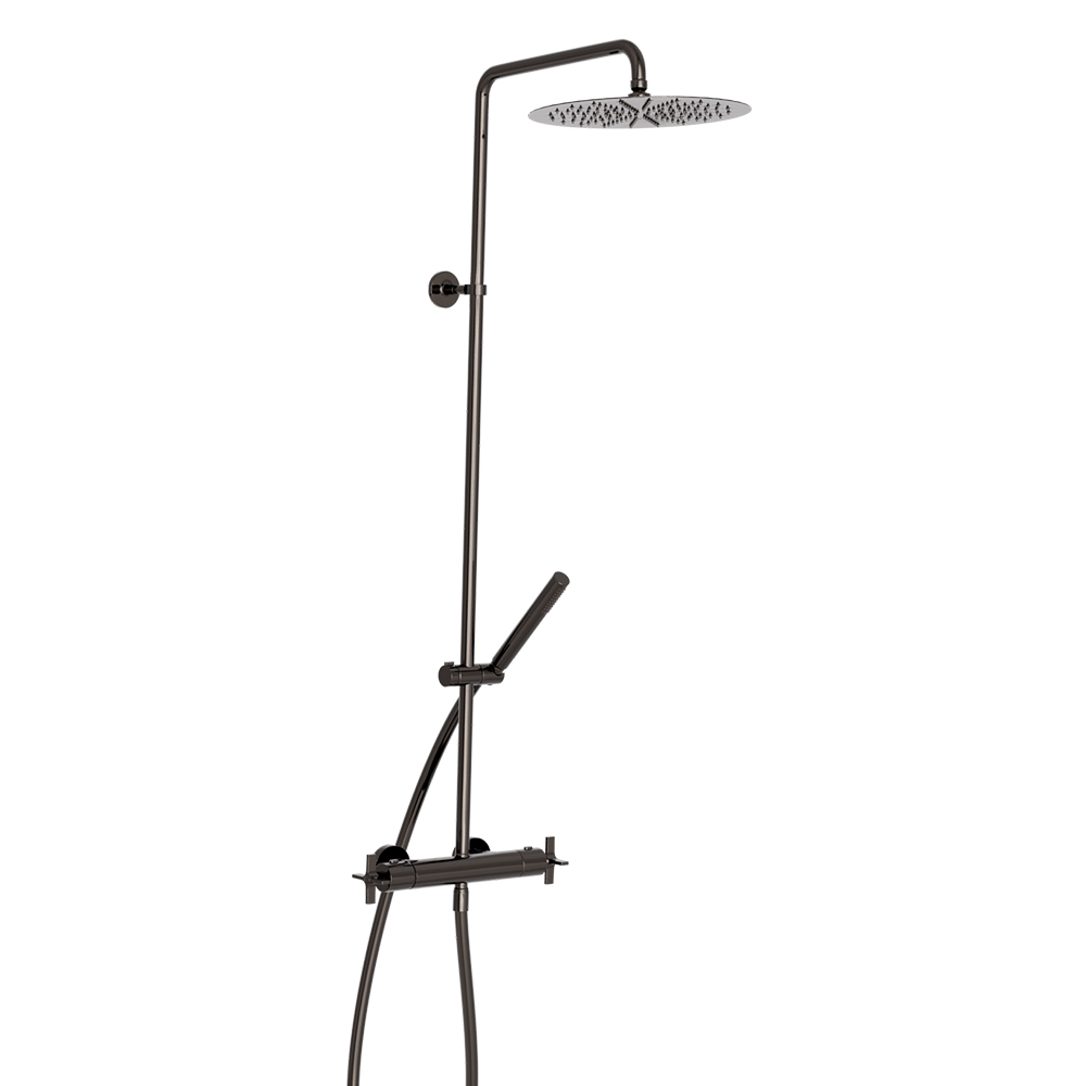 COLONNE DE DOUCHE CROSS ROAD THERMOSTATIQUE COMPLCHROME NOIR BROSSE