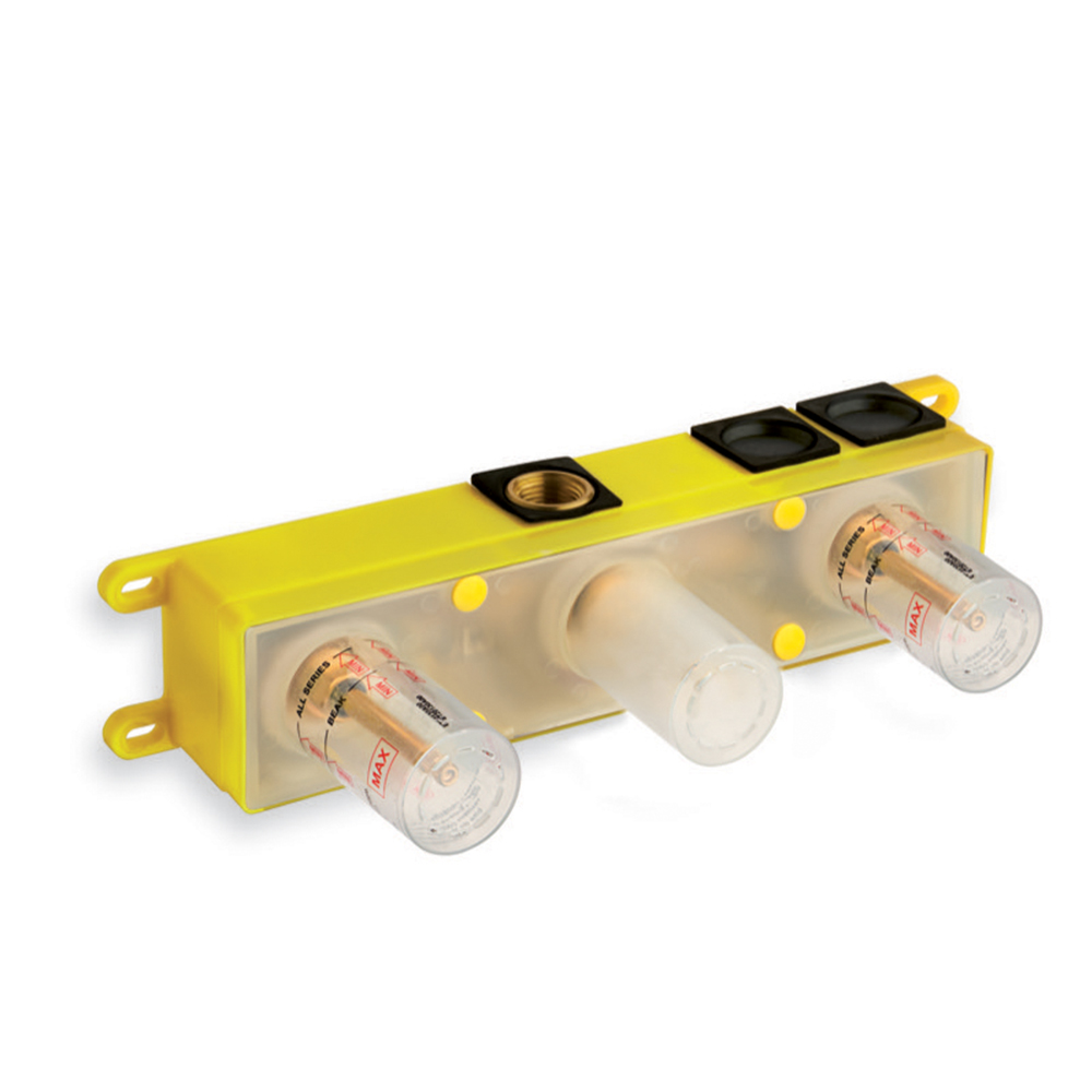 CORPS ENCASTRE LAVABO MELANGEUR 3 TROUS POUR BEC CENTRAL