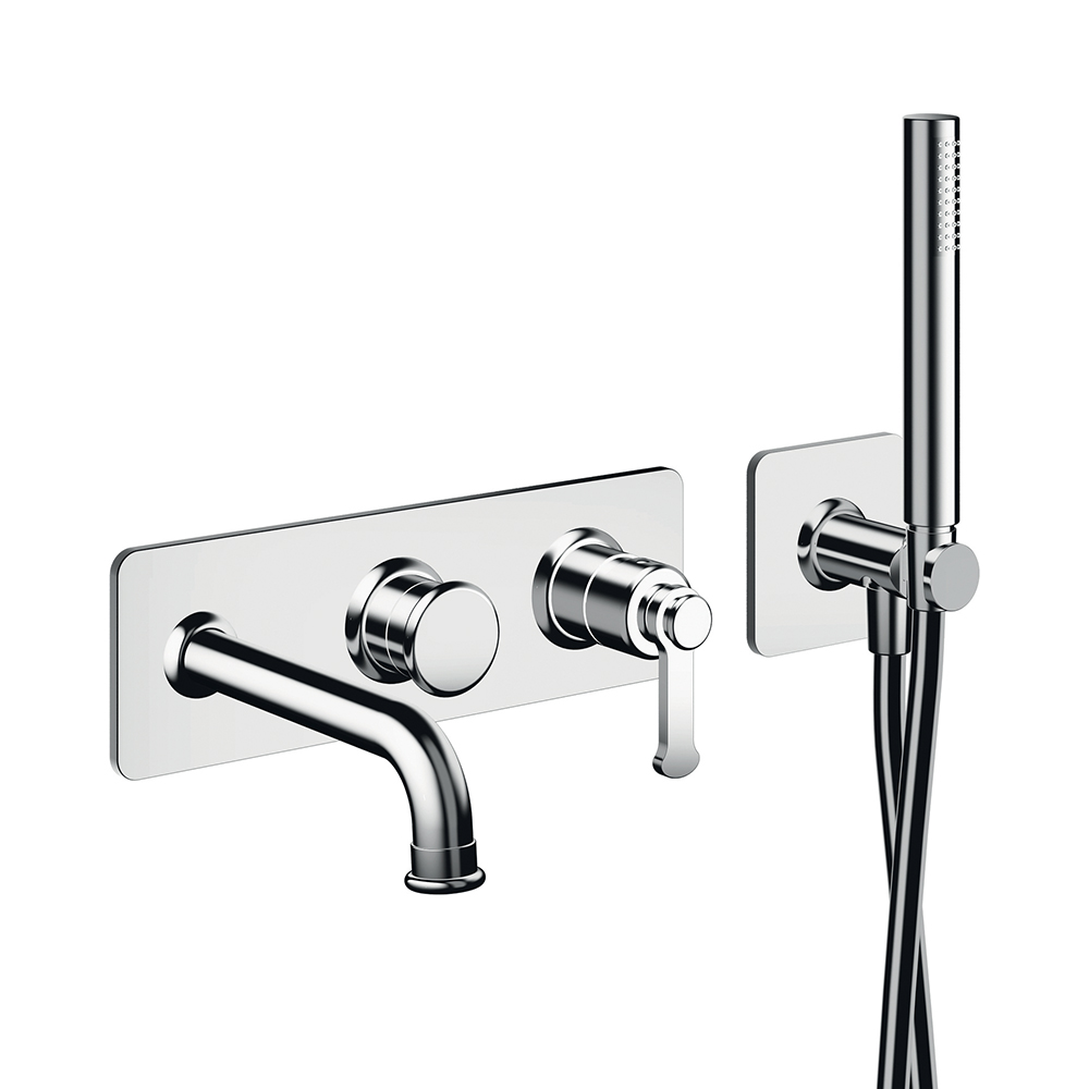 FACADE ENCASTRÉE BAIN DOUCHE FARO 2 SORTIES CHROME