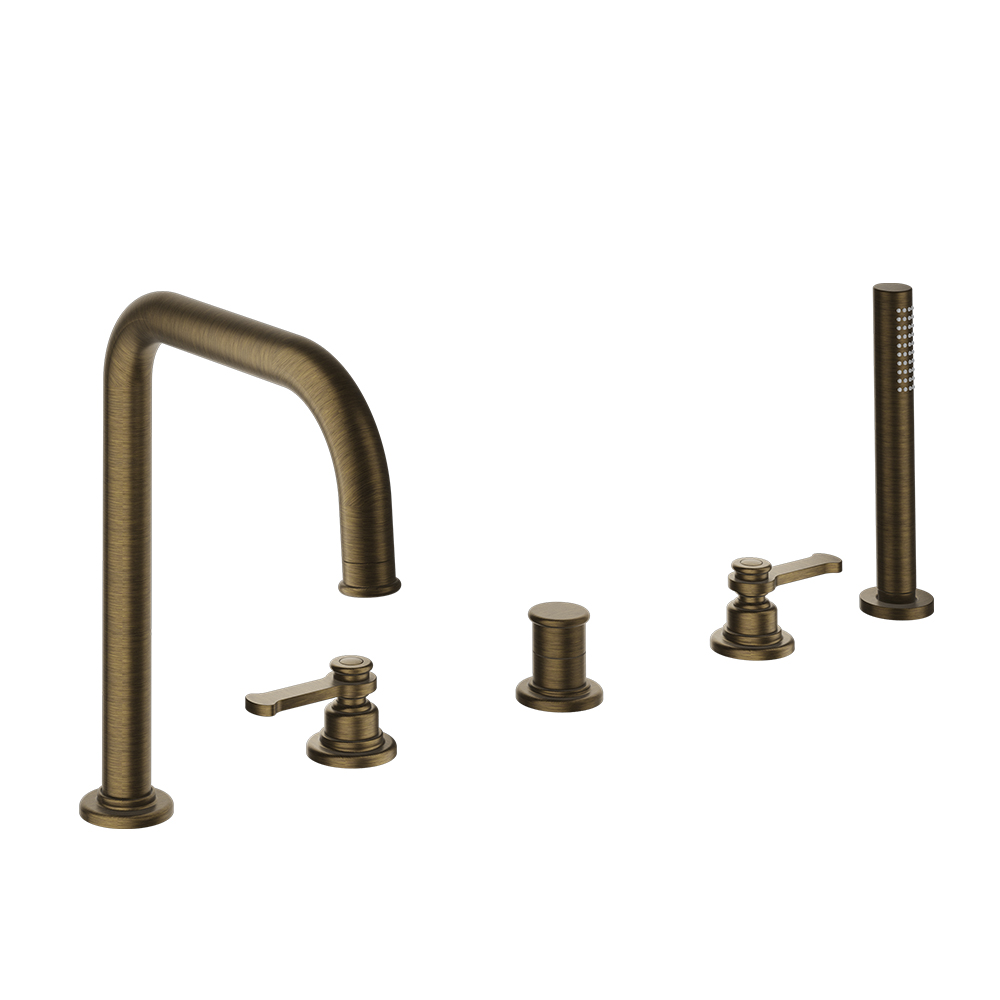 BAIN/DOUCHE  2 TROUS SUR GORGE VIEUX BRONZE MAT
