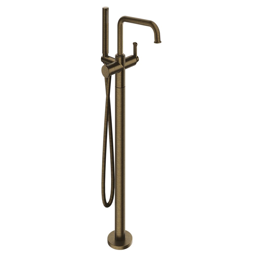 BAIN DOUCHE  MONOCOLONNE SUR PIED SANS MECANISME VIEUX BRONZE MAT