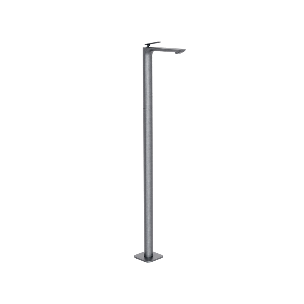 MITIGEUR LAVABO MONOCOLONNE AVEC VIDAGE UP&DOWN® MÉTAL BROSSÉ