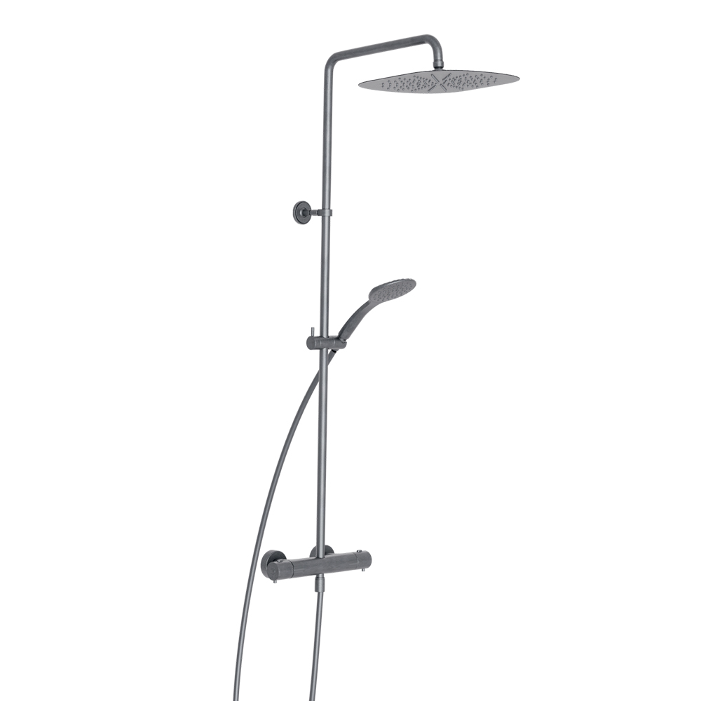 COLONNE DE DOUCHE THERMOSTATIQUE COMPLÈTE MÉTAL BROSSÉ