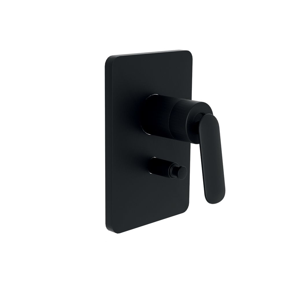 FACADE DOUCHE ENCASTREE MITIGEUR 2 SORTIES BLACKMAT