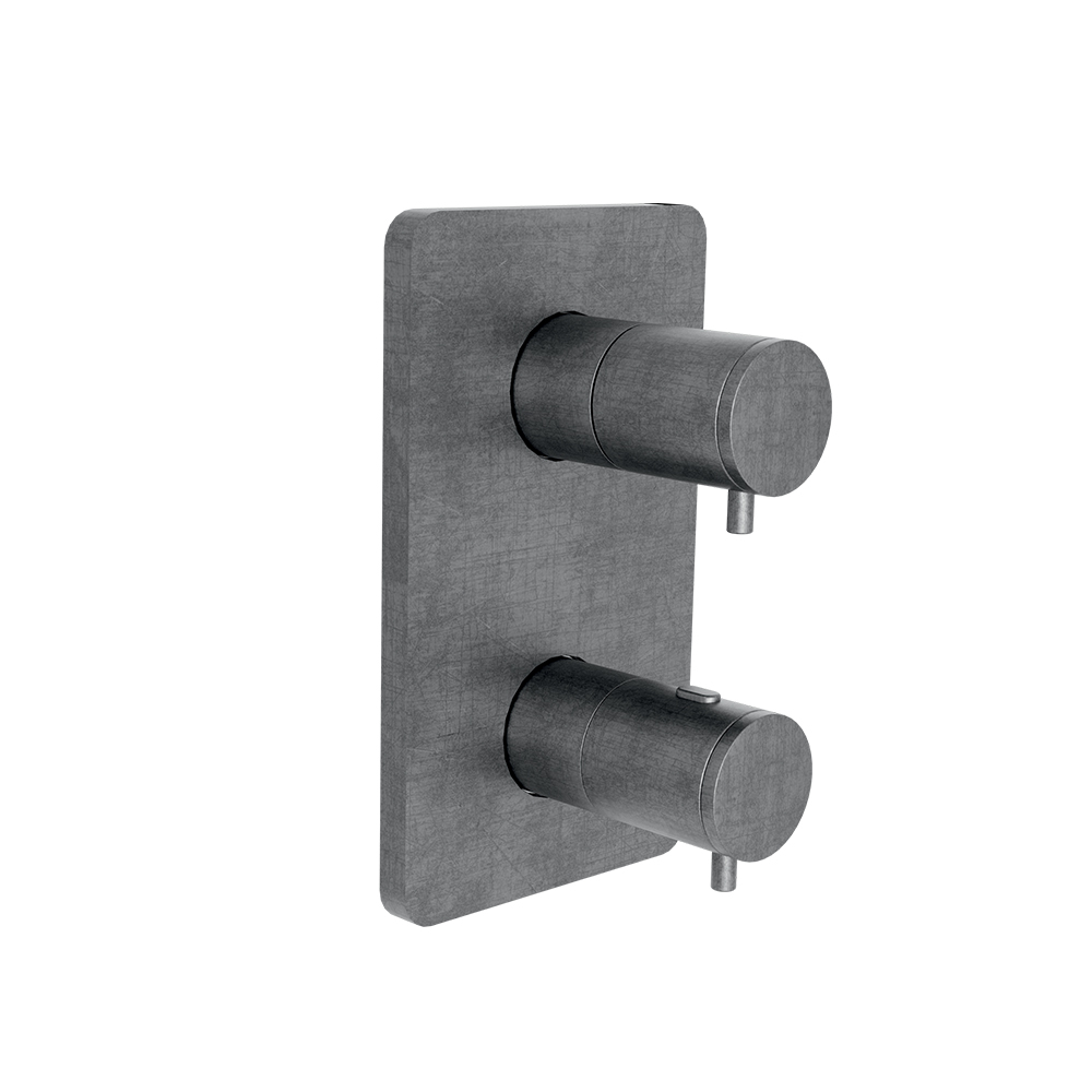 FACADE EXTERNE FOIL LAITON 2 SORTIES MÉTAL BROSSÉ