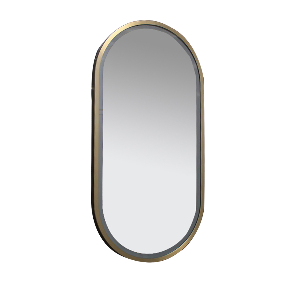 MIROIR LED OVALE CADRE LAITON BROSSÉ**FIN TEMPORAIRE