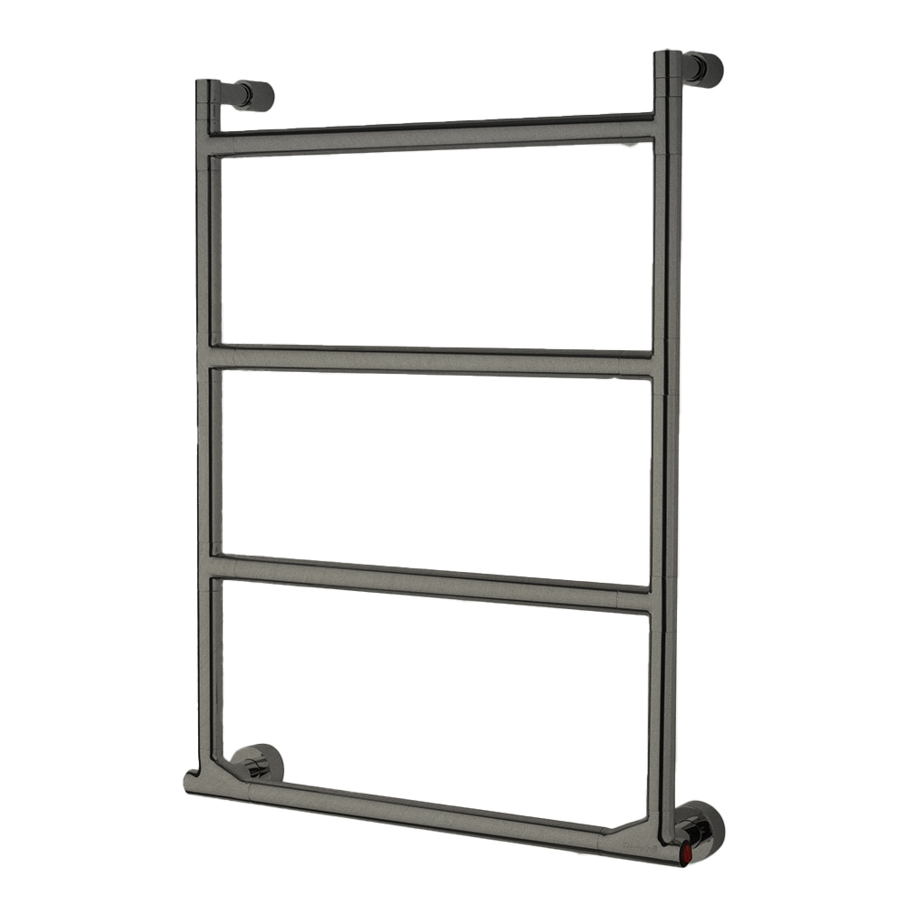 SECHE SERVIETTE SERENO ELEC 4 BARRES CHROME NOIR BROSSE