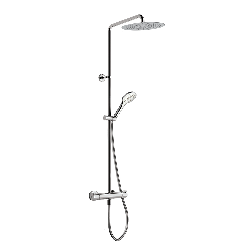 COLONNE DE DOUCHE THERMOSTATIQUE POMME ROND 25 CHROME