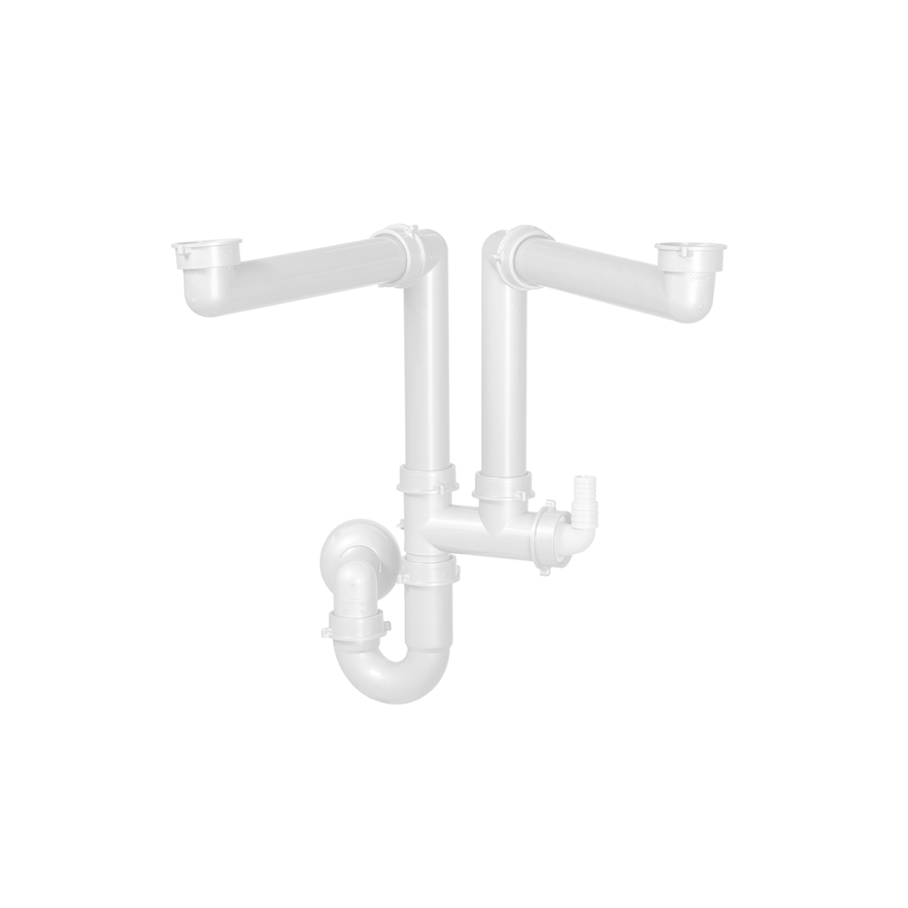 SIPHON PP EVIER DOUBLE BAC RACCORD LAVE VAISELLE