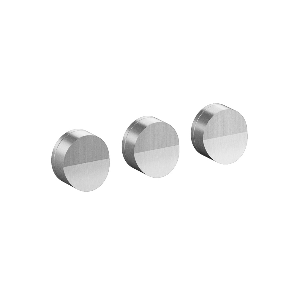 BAIN DOUCHE MURAL 2 SORTIES CHROME NOIR BROSSE INOX PVD