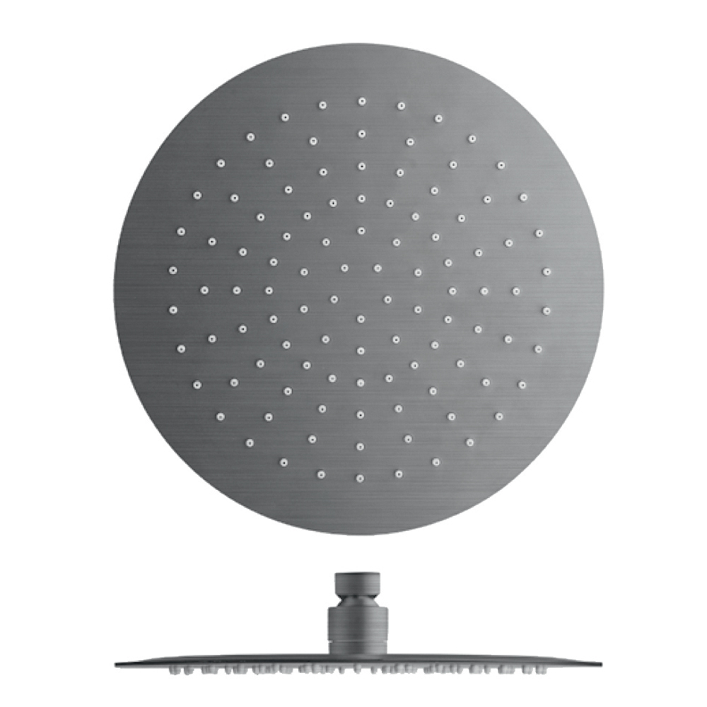 $ POMME DE DOUCHE SANDWICH INOX ROND D 25 CM METAL BROSSE