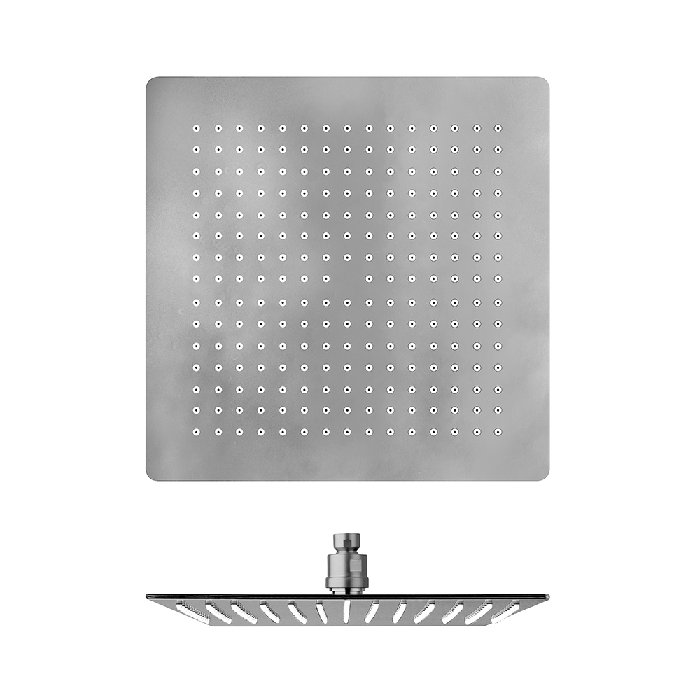 $ POMME DE DOUCHE SANDWICH INOX CARRE D 25 CM ANTICALCAIRE