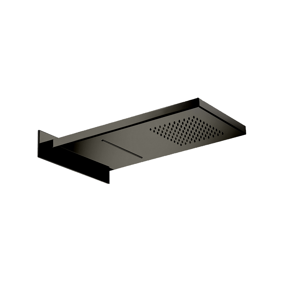 POMME DE DOUCHE ENCASTREE 55/26 CM CARREE CHROME NOIR