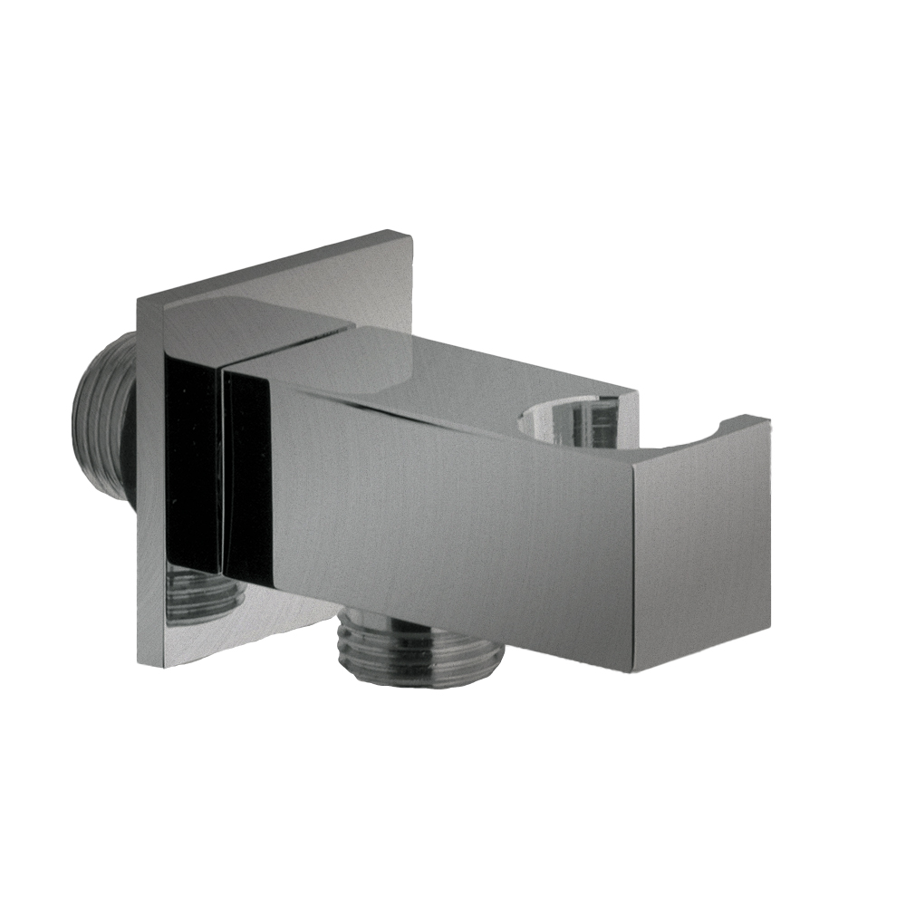 APPLIQUE PRISE D'EAU CARRE METAL BROSSE