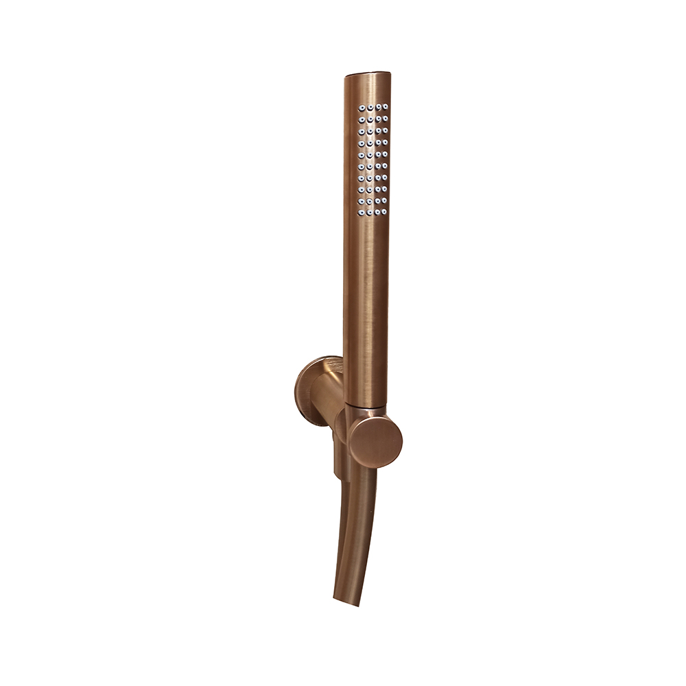 APPLIQUE PRISE D'EAU DOUCHETTE FLEXIBLE OR ROSE BROSSE PVD