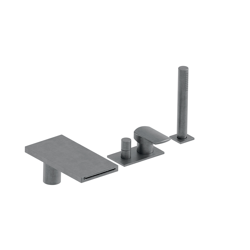 BAIN DOUCHE MITIGEUR COMPLET PROFILO SUR GORGE METAL BROSSE