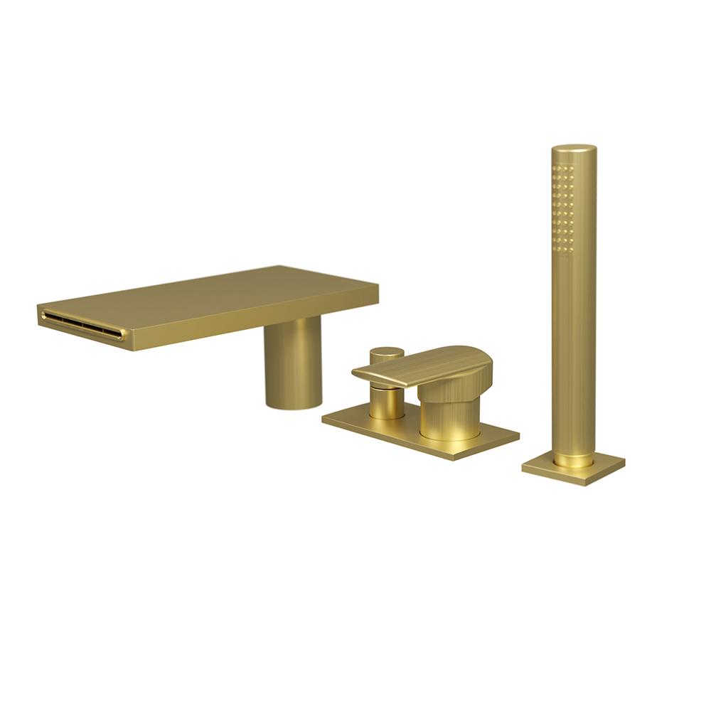 BAIN DOUCHE MITIGEUR COMPLET PROFILO SUR GORGE OR BROSSE