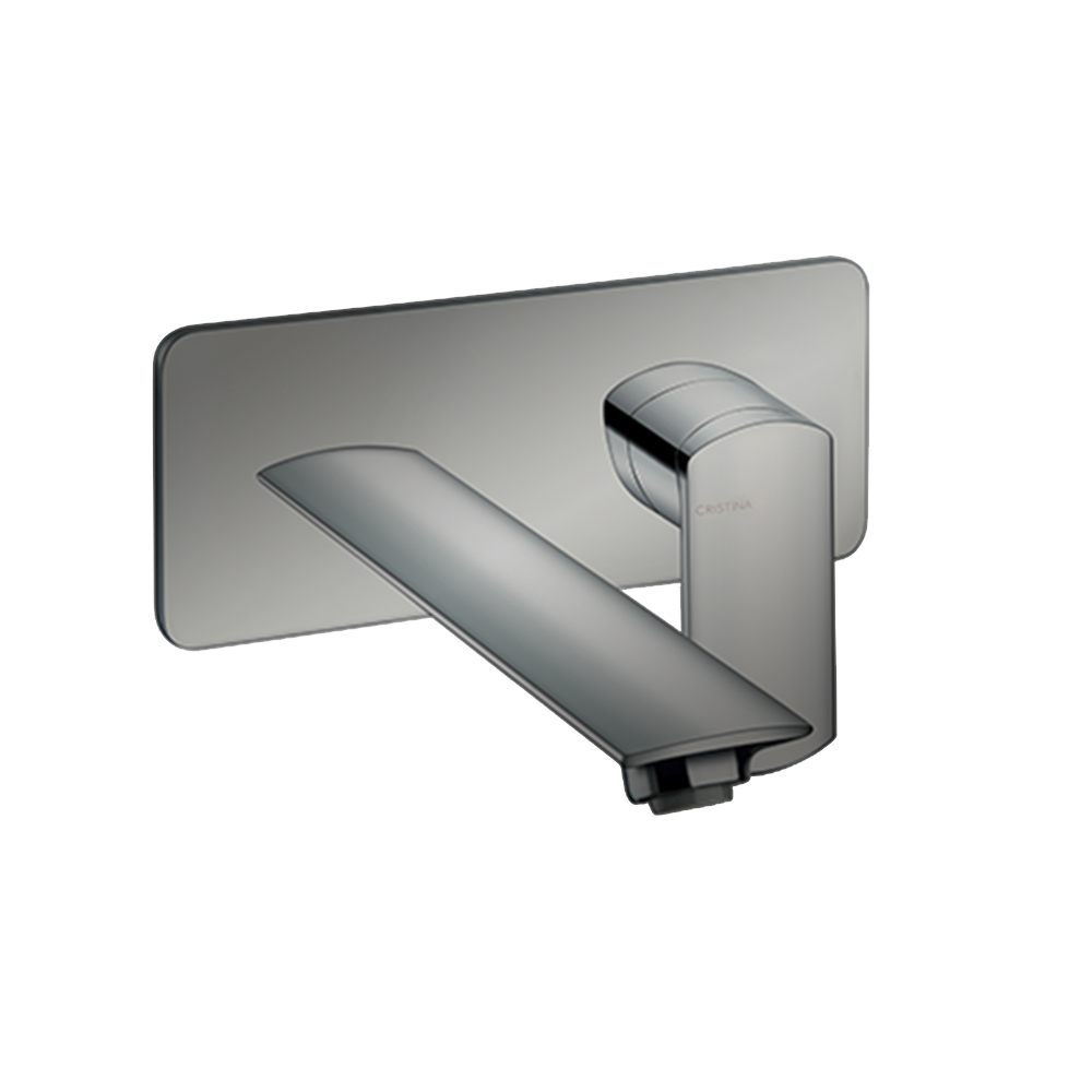 LAVABO MURAL PROFILO AVEC PLAQUE DROIT BEC 225 UP&D METAL BROSSE