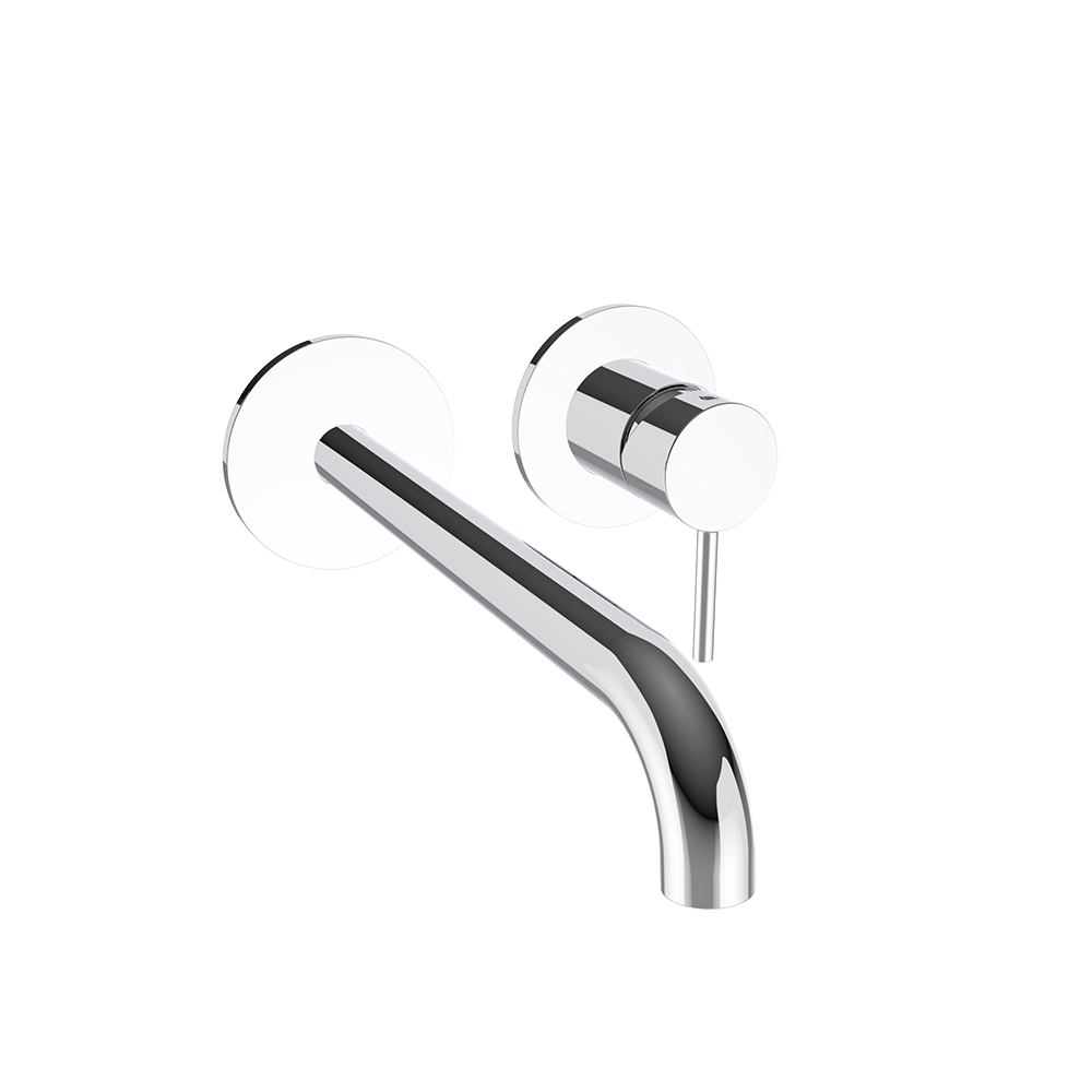 LAVABO MITIGEUR MURAL PHI AVEC ROSACES BEC 225 MM CHROME