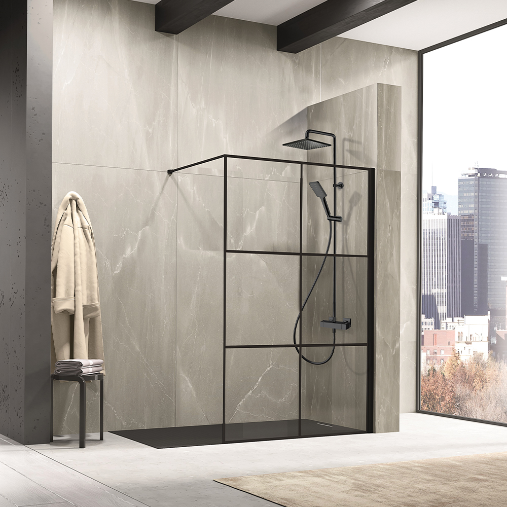 COLONNE DE DOUCHE THERMOSTATIQUE TABULA BLACKMAT