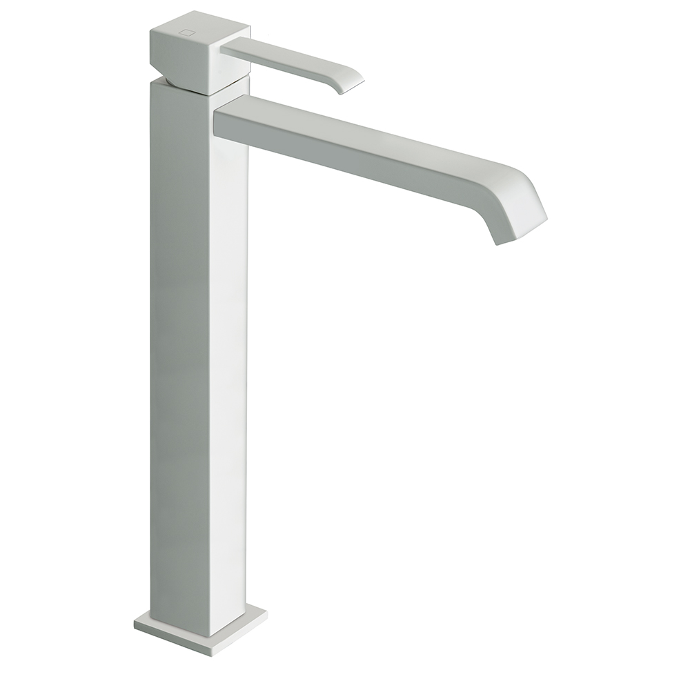 LAVABO MITIGEUR HAUT + VIDAGE BLANC