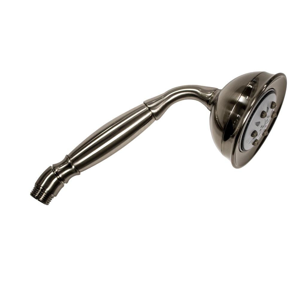 DOUCHETTE ROMAN CURVE RETRO 3 JETS ANTICALCAIRE METAL BROSSE