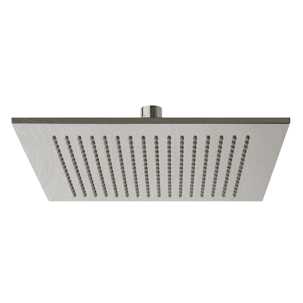 POMME DE DOUCHE SLIM LAITON CARRE 25 CM INOX