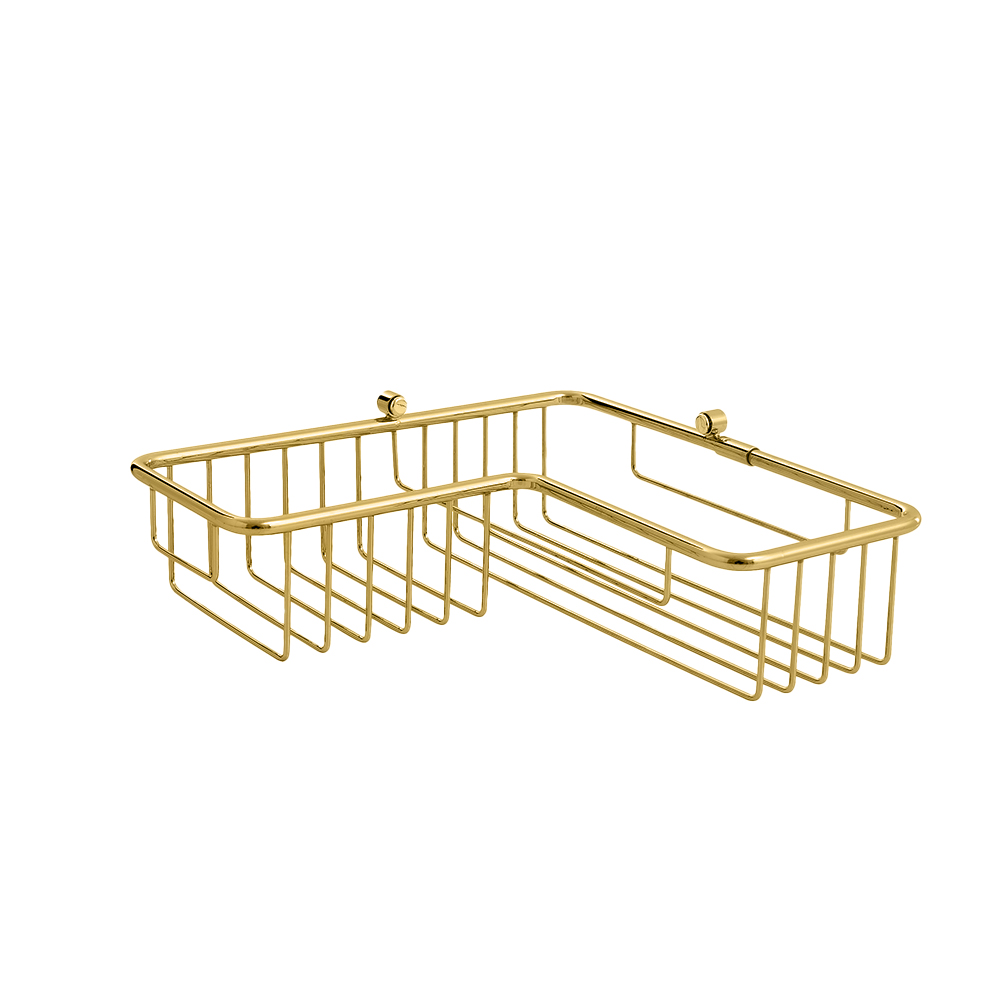 PANIER DE DOUCHE D'ANGLE 27*27*7 CM DORE