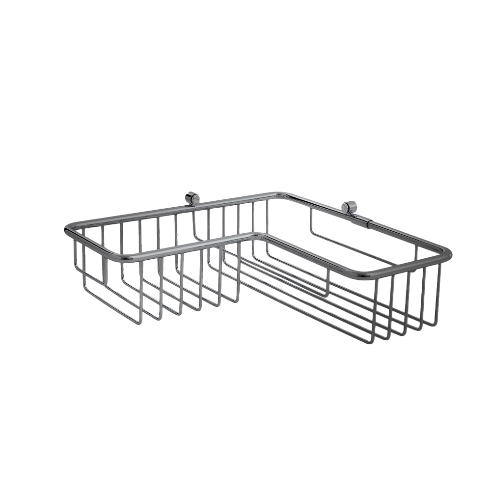 PANIER DE DOUCHE D'ANGLE 27*27*7 CM METAL BROSSE