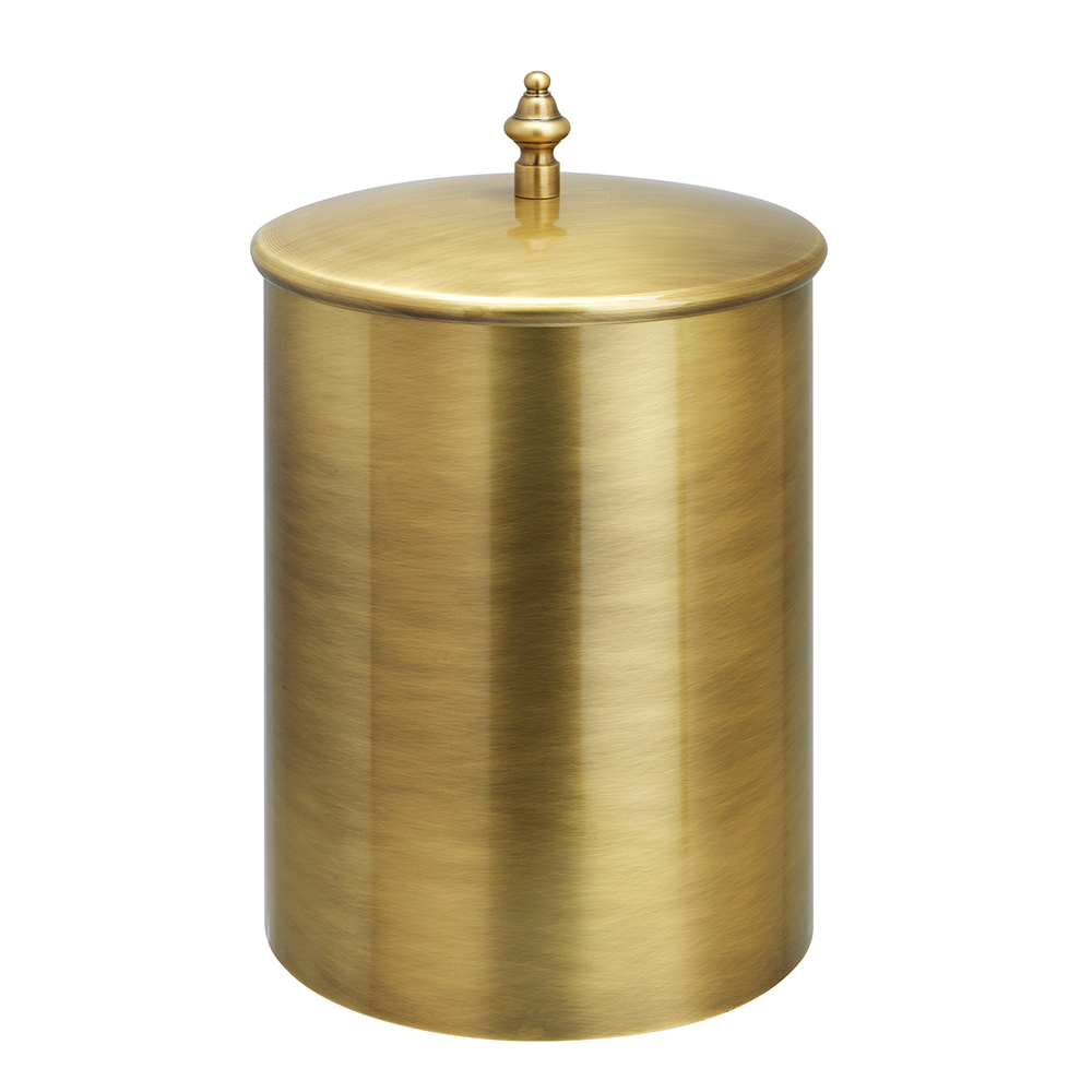 POUBELLE AVEC COUVERCLE DIAM.21 HAUT. 25 BRONZE MAT