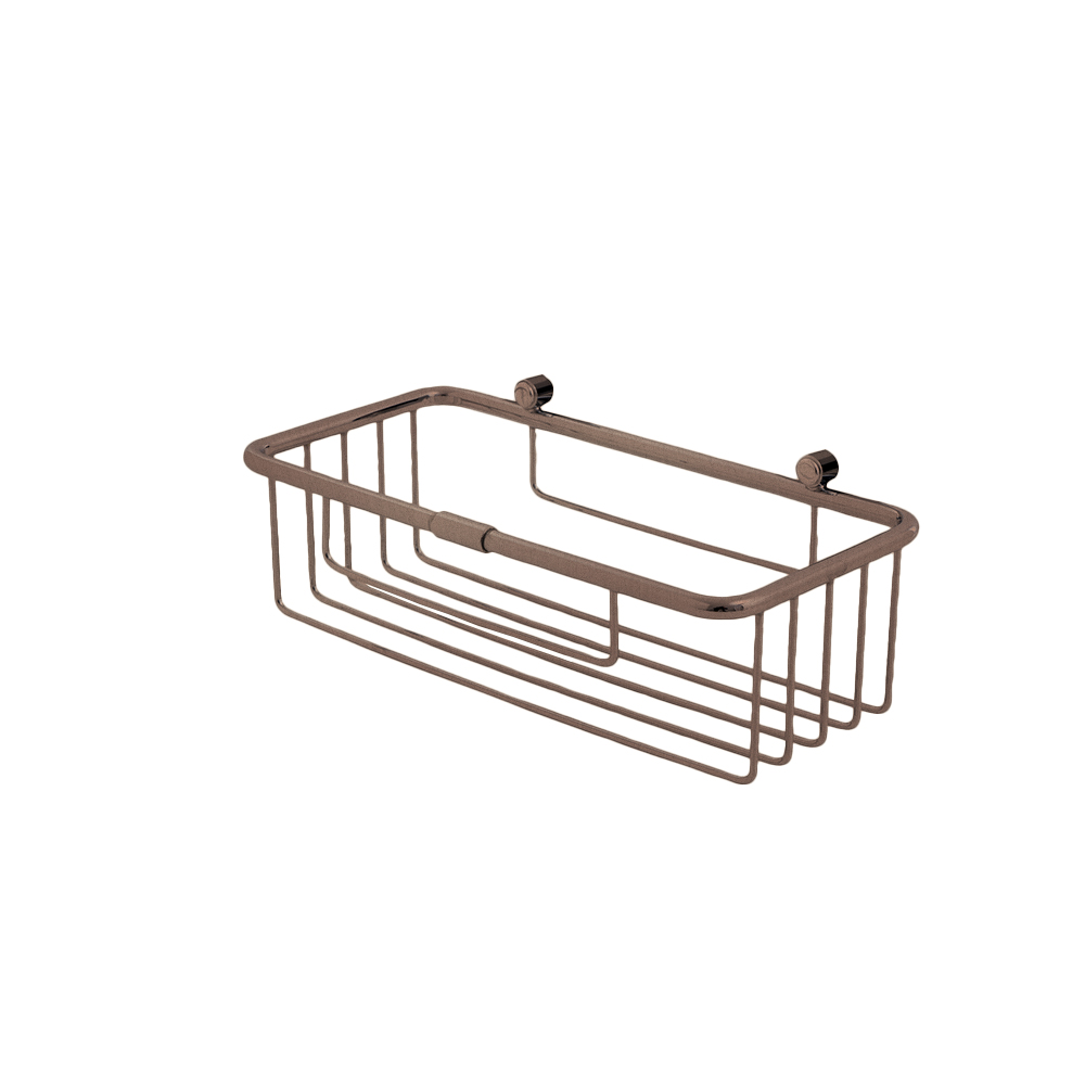 PANIER DE DOUCHE RECTANGULAIRE 25*22*8 CM OR ROSE BROSSE
