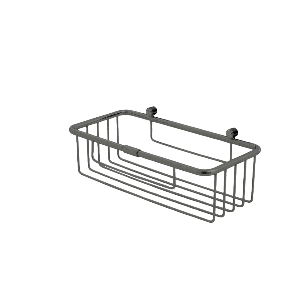 PANIER DE DOUCHE RECTANGULAIRE 25*22*8 CM CHROME NOIR BROSSE