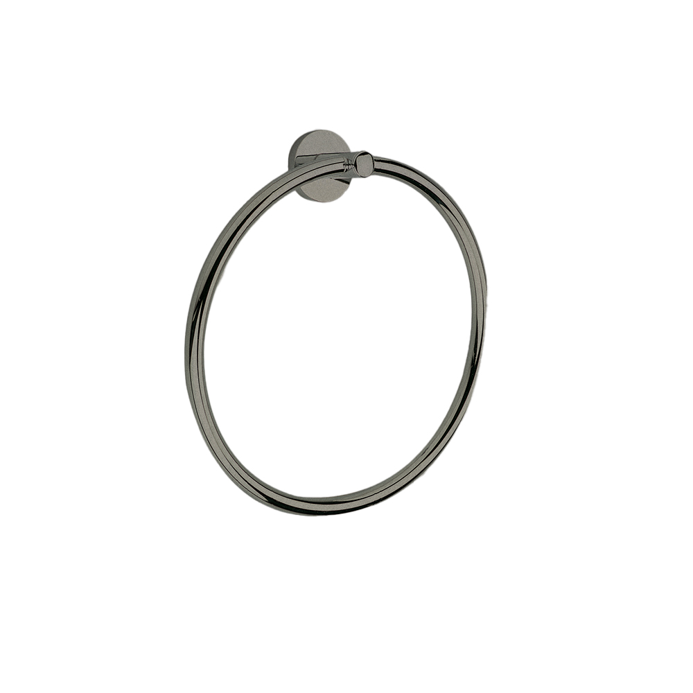 ANNEAU PORTE SERVIETTE MEDEA CHROME NOIR BROSSE