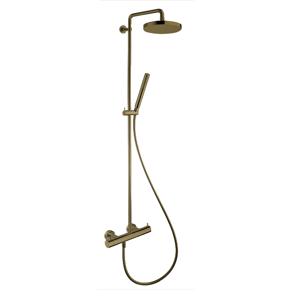 COLONNE DE DOUCHE TRIVERDE THERMOSTATIQUE COMPLETE OR BROSSE
