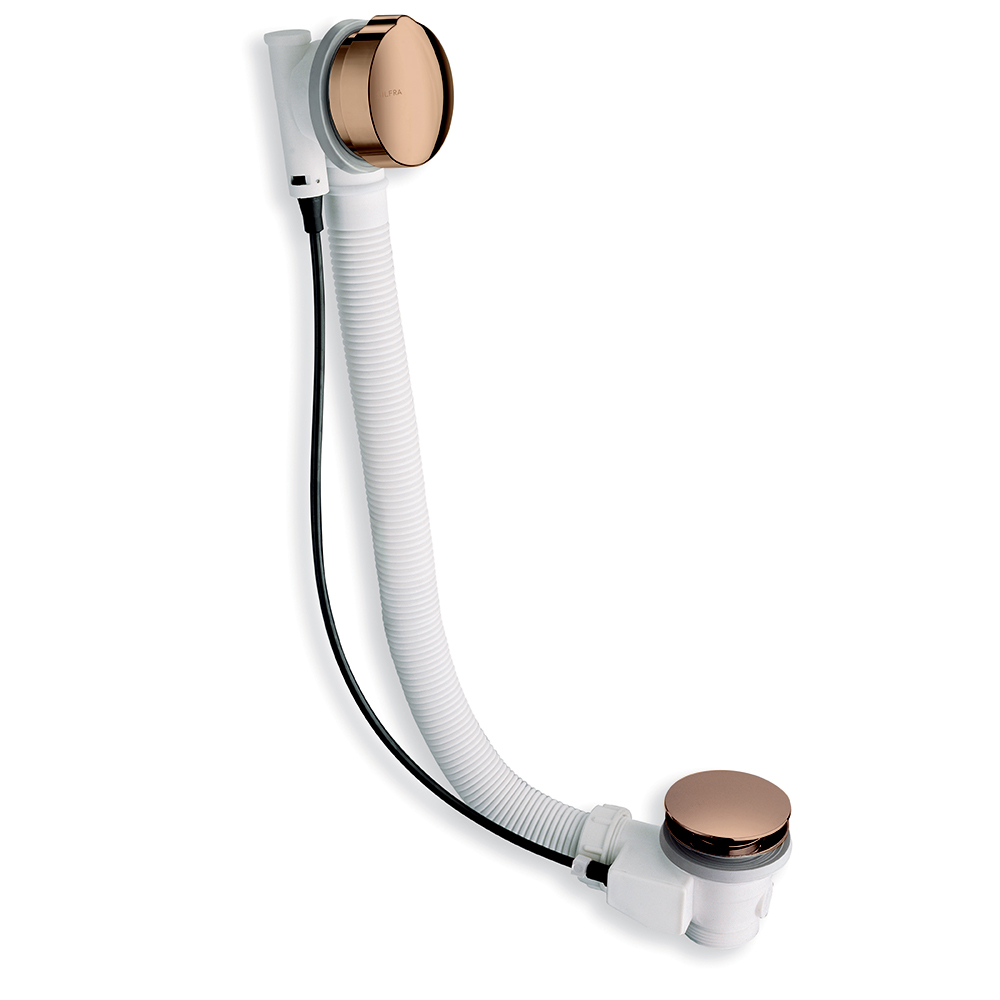 VIDAGE BAIGNOIRE AUTOMATIQUE 57 CM NF LONG LIFE + SIPHON OR ROSE