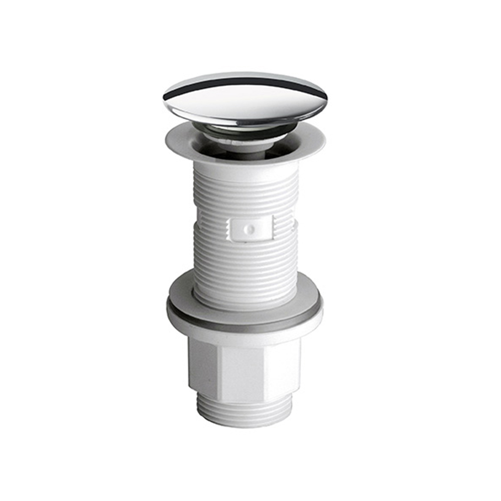 BONDE LAVABO UP&DOWN® ABS BONDE CHROME CORPS BLANC AVEC SILENCIEUX