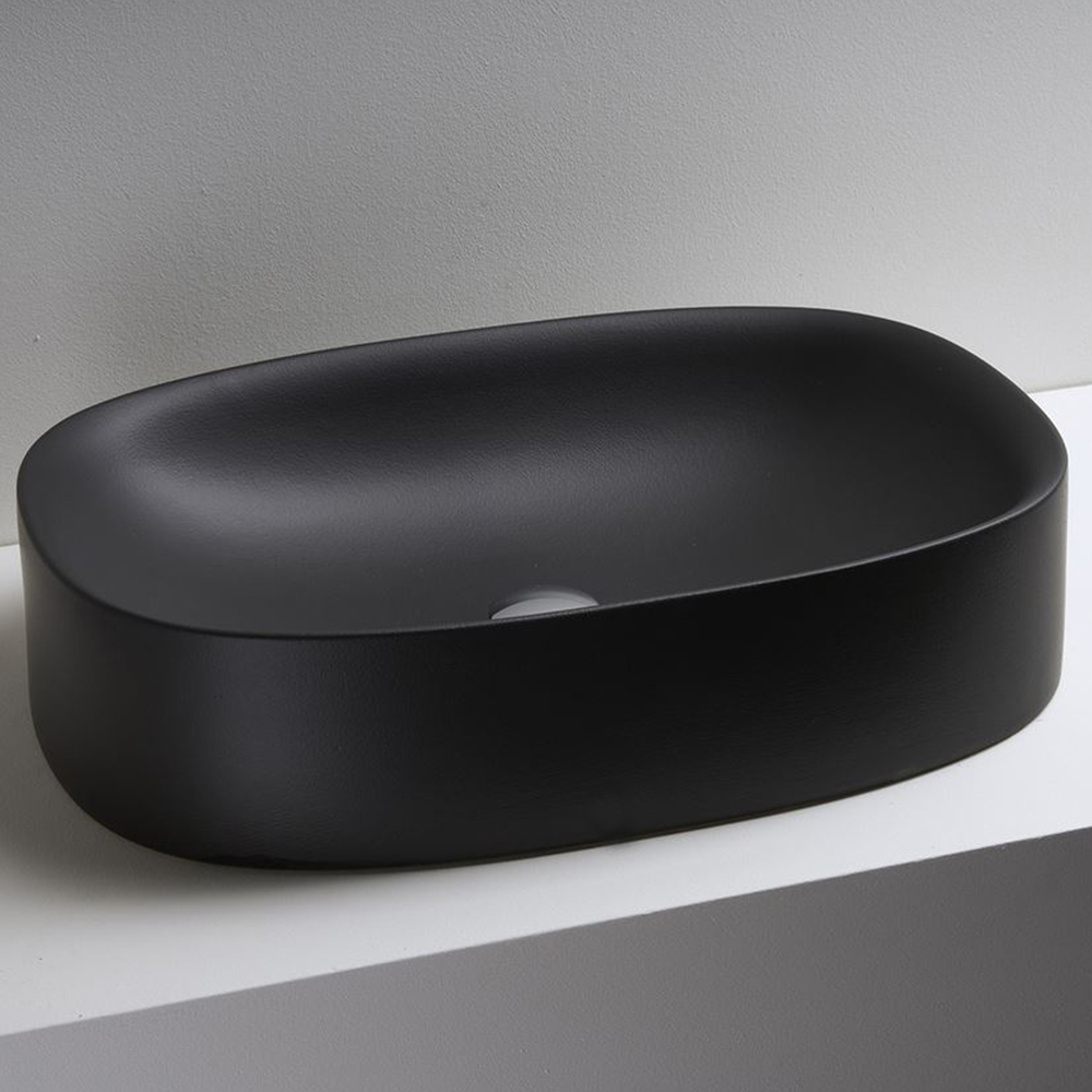 LAVABO CERAMIQUE WILD DIM 60 A POSER SANS TROP PLEIN BLACK MAT