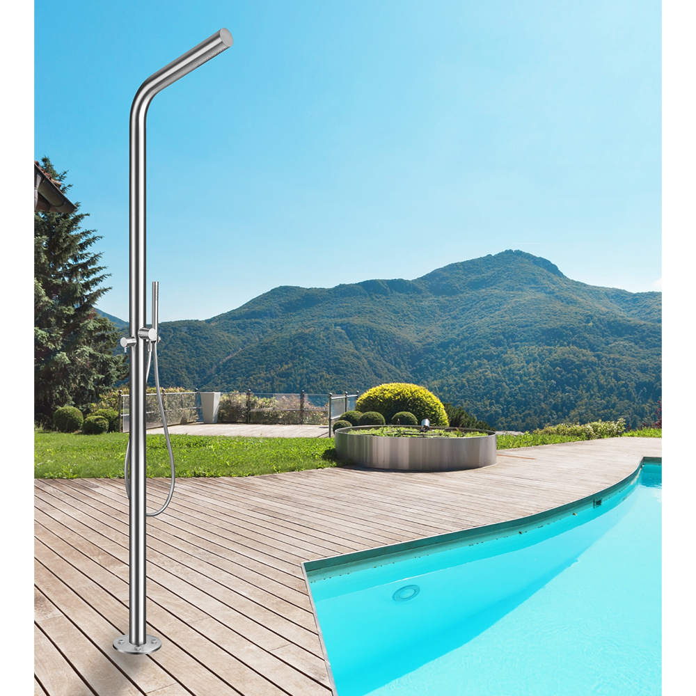 COLONNE DE PISCINE OUTDOOR 100 % INOX Ø 60 MITIGEUR AVEC DOUCHETTE 