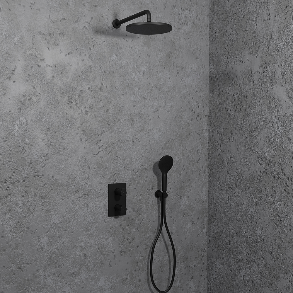 PACK DOUCHE THERMOSTATIQUE OMEGA BLACKMAT