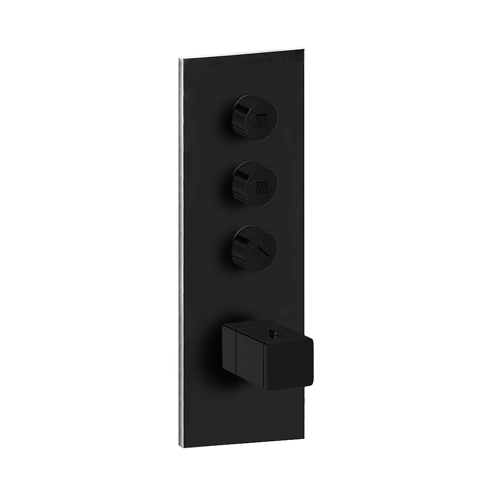 FACADE THERMO TWIST THERMOSTATIQUE 3 SORTIES QUADRI BLACKMAT **FIN